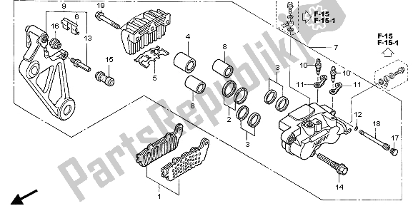 Todas las partes para Pinza De Freno Trasero de Honda ST 1300 2006