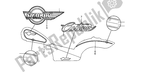 Tutte le parti per il Marchio del Honda VT 600C 1995