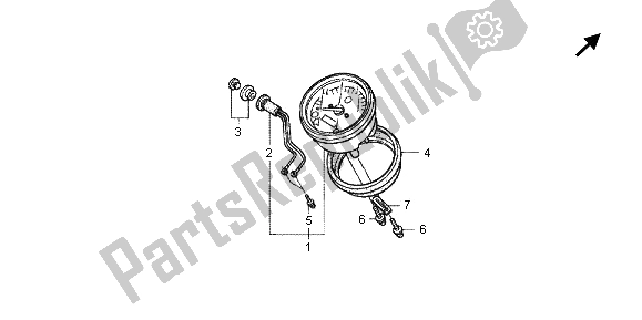 All parts for the Meter (mph) of the Honda VT 750C 2006