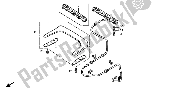 All parts for the High Mount Stop Light of the Honda GL 1500 SE 1995