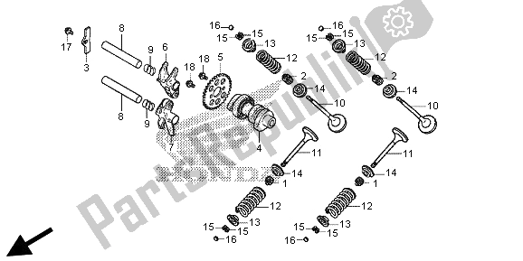 Tutte le parti per il Albero A Camme E Valvola del Honda SH 300A 2013