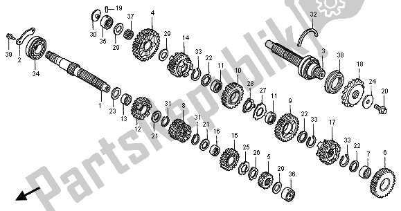 All parts for the Transmission of the Honda CB 600F2 Hornet 2001