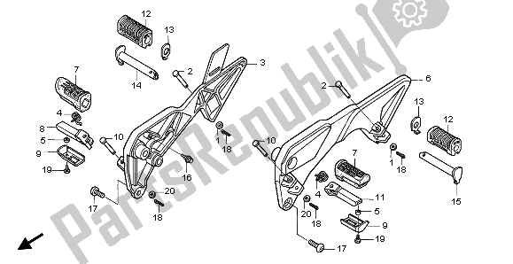 Tutte le parti per il Passo del Honda XL 650V Transalp 2003