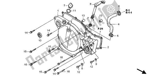 Todas las partes para Tapa Del Cárter Derecho de Honda CR 85R SW 2006