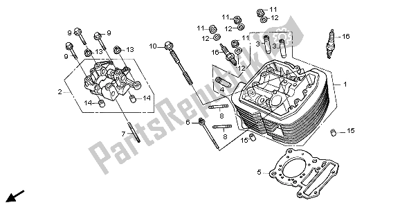 Todas las partes para Culata Delantera de Honda VT 750 CA 2007