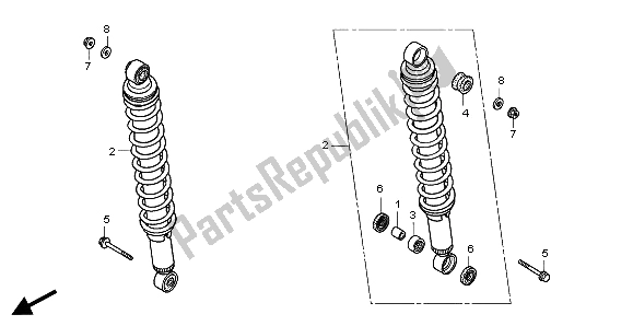 Tutte le parti per il Cuscino Posteriore del Honda TRX 500 FA Fourtrax Foreman Rubican 2009