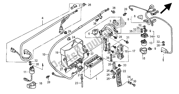 Wszystkie części do Bateria Honda GL 1500 SE 2000