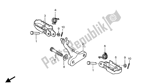 Tutte le parti per il Passo del Honda XR 250R 1996