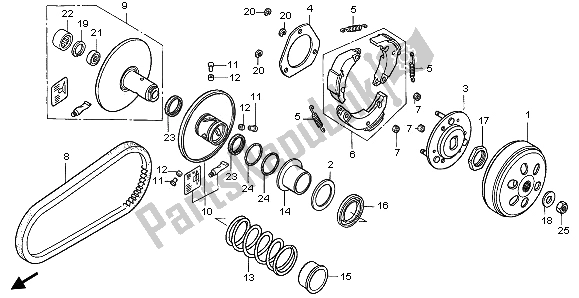 Tutte le parti per il Faccia Guidata del Honda SH 150 2008