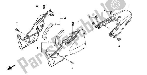 Todas las partes para Cubierta Lateral de Honda FMX 650 2005