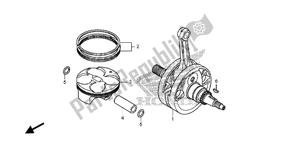 All parts for the Crankshaft & Piston of the Honda CRF 250R 2014