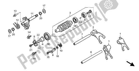 Wszystkie części do D? Wignia Zmiany Biegów I B? Ben Honda CBF 1000A 2008