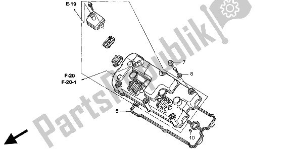 Todas las partes para Cubierta De Tapa De Cilindro de Honda CBR 1100 XX 1998
