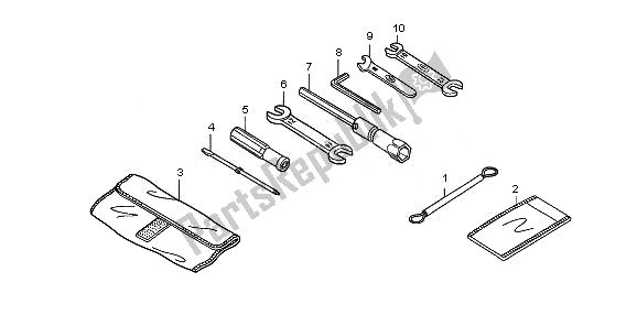 All parts for the Tools of the Honda VFR 1200 FA 2010