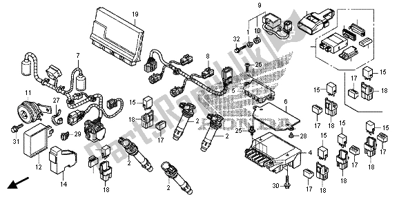 Toutes les pièces pour le Sous Harnais du Honda VFR 1200 XD 2013