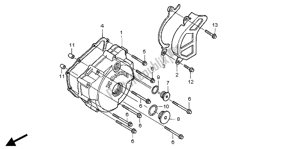 Todas las partes para Cubierta Izquierda Del Cárter de Honda XR 250R 1997