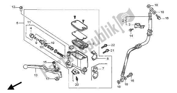 Tutte le parti per il Fr. Pompa Freno del Honda CB 500S 2002