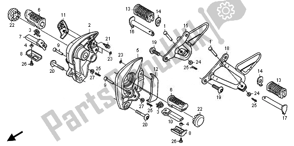 All parts for the Step of the Honda XL 700V Transalp 2011