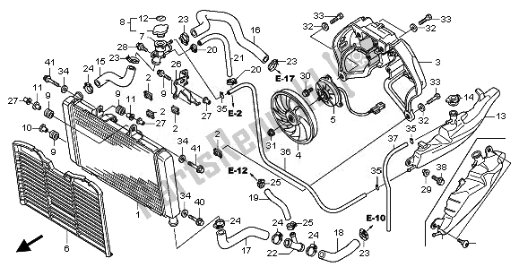 Tutte le parti per il Termosifone del Honda CB 600F Hornet 2010