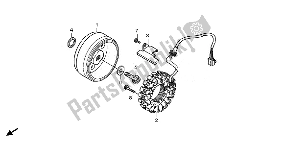 All parts for the Generator of the Honda VT 750C2B 2011
