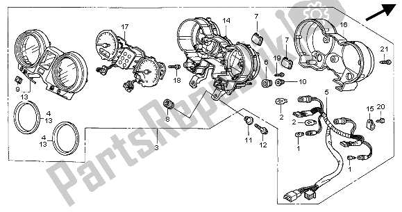 Wszystkie części do Metr (kmh) Honda CB 900F Hornet 2004