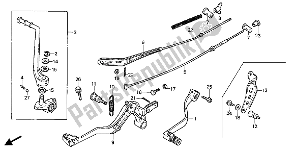 Tutte le parti per il Pedale del Honda CR 80R2 1985