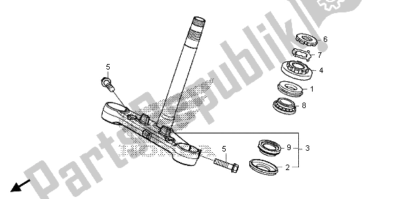 All parts for the Steering Stem of the Honda CBR 500R 2013