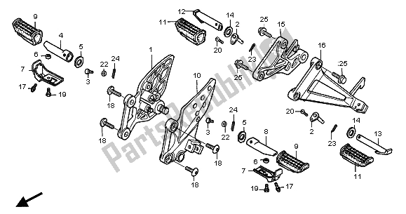 All parts for the Step of the Honda CBR 125 RS 2005