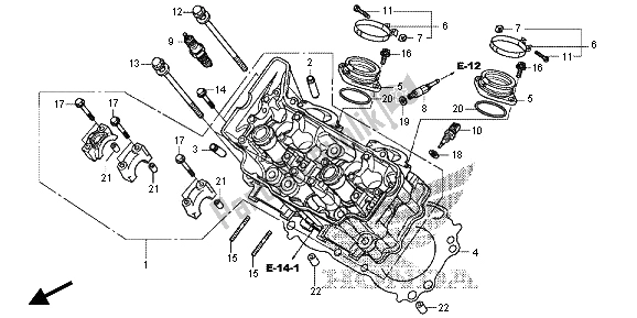 Todas las partes para Culata (delantera) de Honda VFR 1200 XD 2013