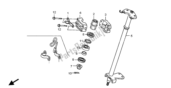 Toutes les pièces pour le Arbre De Direction du Honda TRX 300 EX Sporttrax 2002