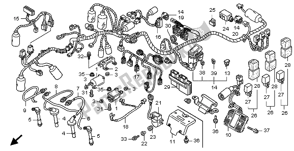 Todas las partes para Mazo De Cables Y Bobina De Encendido de Honda CB 1300 SA 2009