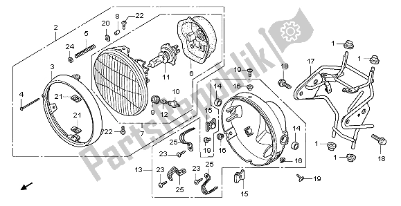 Todas las partes para Faro (reino Unido) de Honda CBF 600 NA 2007