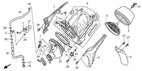 Alle onderdelen voor de Luchtfilter van de Honda CRF 250R 2012