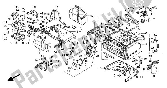 Toutes les pièces pour le Coffre du Honda GL 1500 SE 2000