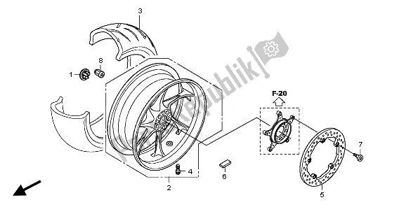 Todas las partes para Rueda Trasera de Honda VFR 1200 FD 2011