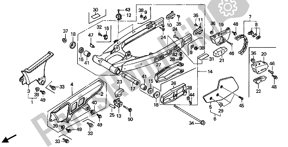 Todas las partes para Basculante Y Caja De Cadena de Honda XR 250R 1990