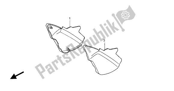 All parts for the Side Cover of the Honda CBF 600 SA 2005