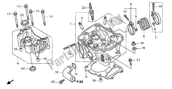 Todas las partes para Cabeza De Cilindro de Honda CRF 150 RB LW 2009