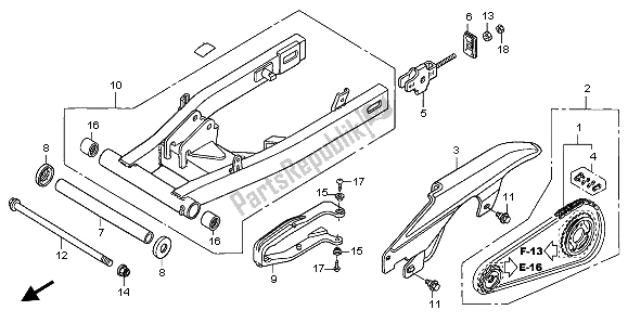 Wszystkie części do Wahacz Honda XL 125V 80 KMH 2003