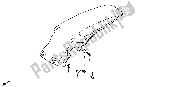 All parts for the Rear Fender of the Honda CR 500R 1 1992