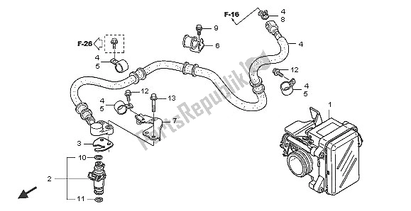 Tutte le parti per il Corpo Farfallato del Honda SH 150 2005