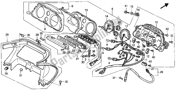 Todas as partes de Metro (kmh) do Honda CBR 1000F 1990