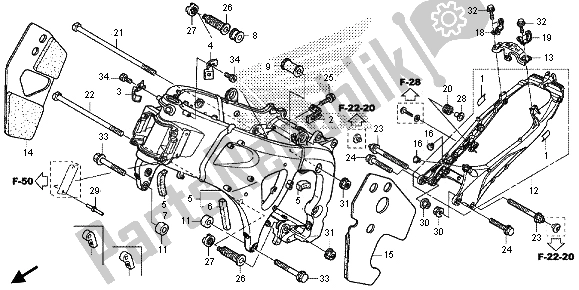 Toutes les pièces pour le Corps De Châssis du Honda CBR 600 RR 2013