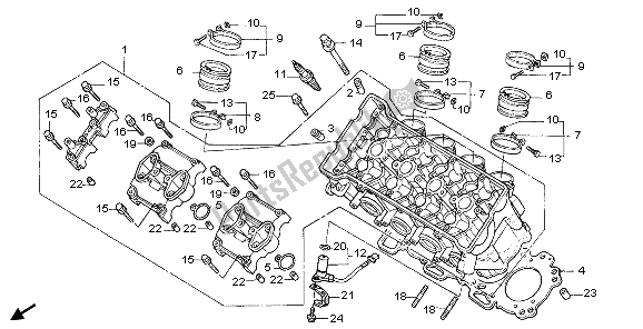 Tutte le parti per il Testata del Honda CBR 600 RR 2006