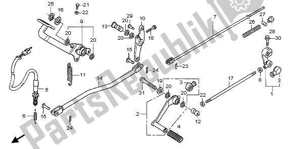 Todas las partes para Pedal de Honda VT 750 CA 2007