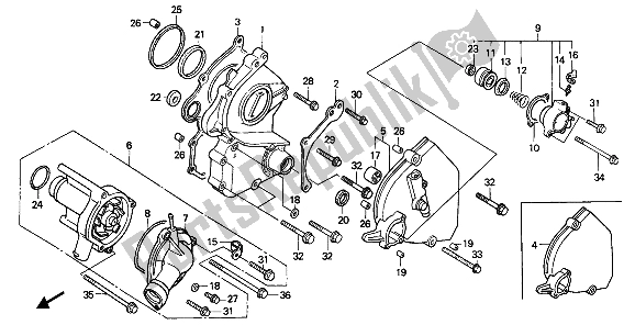 Tutte le parti per il Pompa Dell'acqua del Honda CBR 1000F 1988