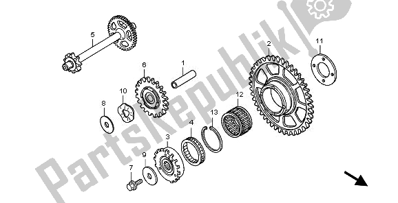 Toutes les pièces pour le Embrayage De Démarrage du Honda CBF 600 SA 2010