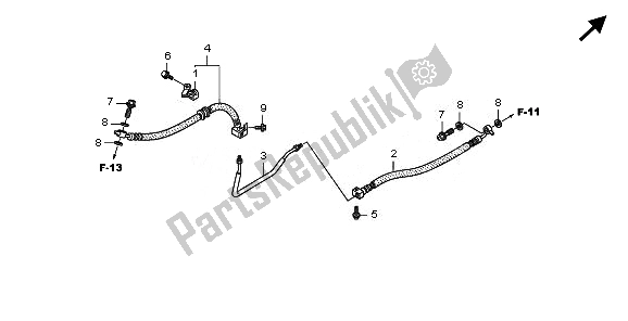 All parts for the Brake Line of the Honda VT 1300 CX 2010