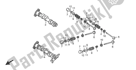 All parts for the Camshaft & Valve of the Honda FJS 600D 2005