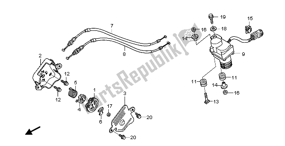 Todas las partes para Servo Motor de Honda CBR 1000 RR 2007